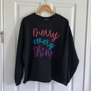 State of Mine Merry Every Thing Crewneck NWT